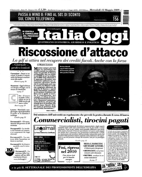 Italia oggi : quotidiano di economia finanza e politica